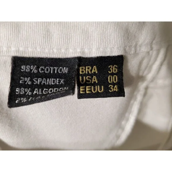 BrazilRoxx Embellished Embroidered Jeans BR 36/US 00 White - NEW With Tags